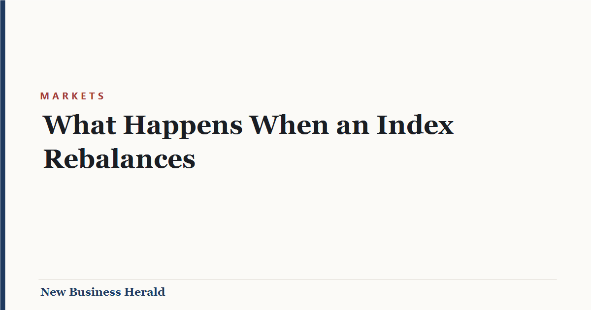Title card: What Happens When an Index Rebalances - New Business Herald