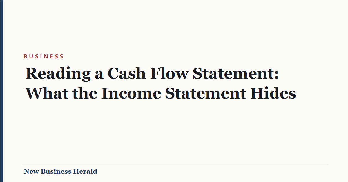 Reading a Cash Flow Statement: What the Income Statement Hides